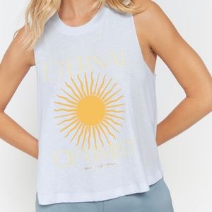 NWT Spiritual Gangster Optimist Crop Tank Light Blue Large